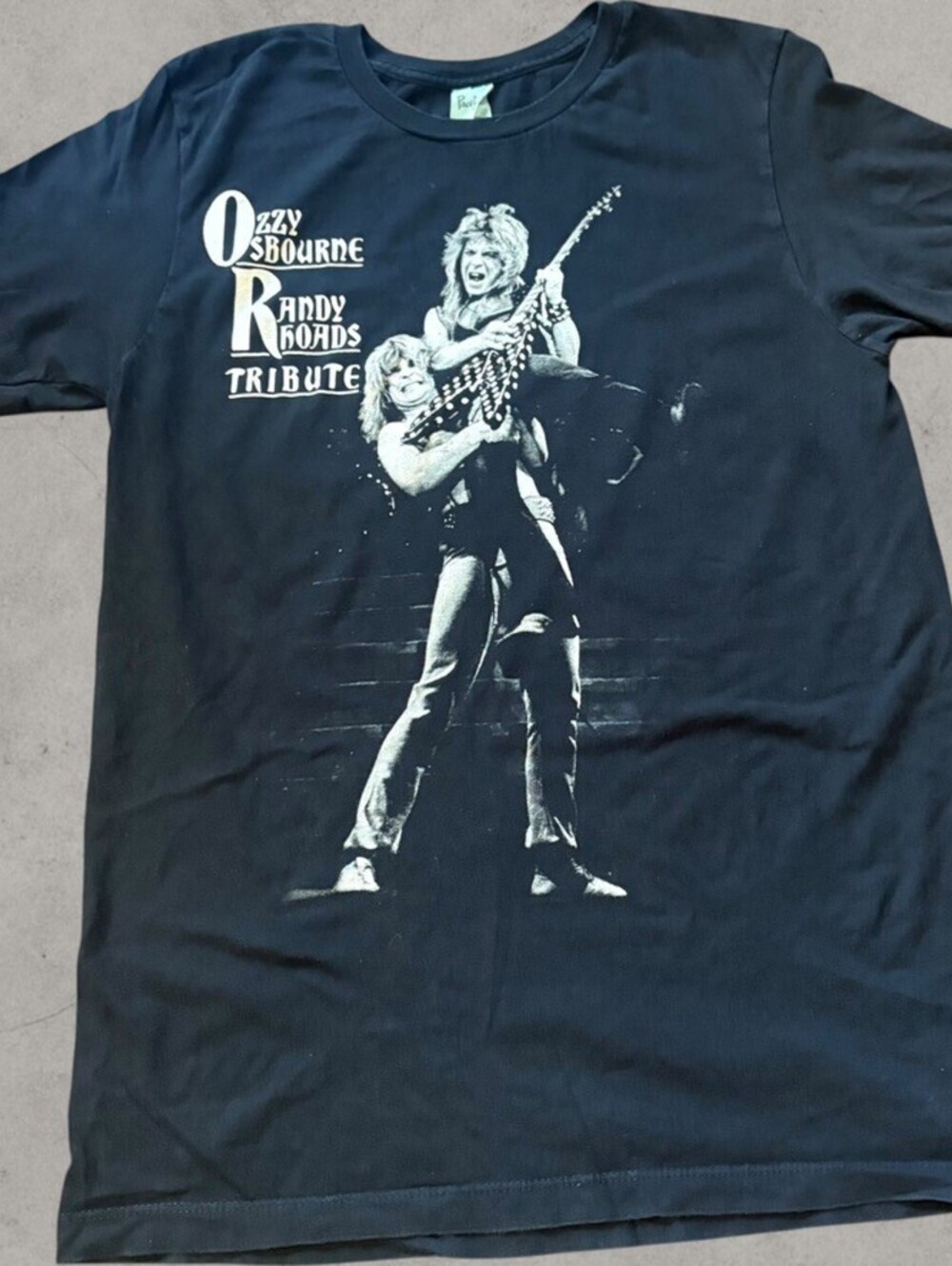 Vintage Ozzy Osbourne Randy Rhoads Tribute Graphic Band T-Shirt Size Medium